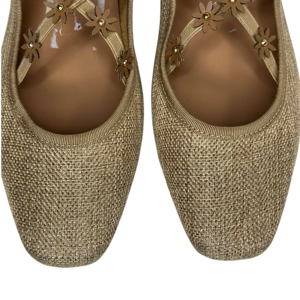 Kensie Women’s Floria Woven Mary Jane Flat. Sz: 8.5